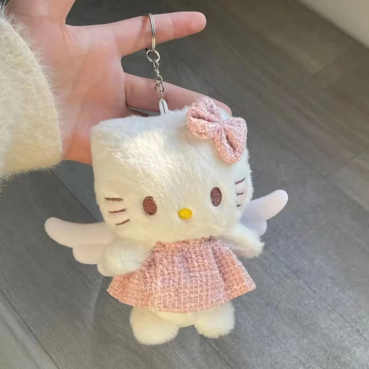 Sanrio Hello Kitty Plush Keychain Pink Skirt Wings Anime Car Key Chain Pendant Cute Women Bag Car Keychians Girl Birthday Gifts Sanrio Hello Kitty Plush Keychain Pink Skirt Wings Anime Car Key Chain Pendant Cute Women Bag Car Keychians Girl Birthday Gifts
